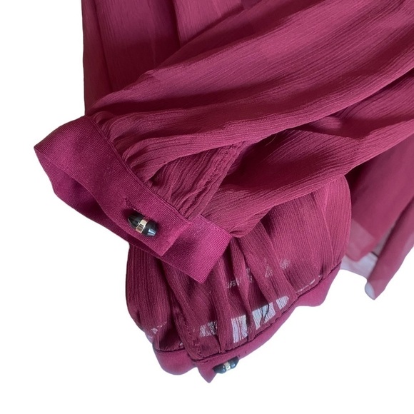 Nwt Soft Surroundings Capizzi Chiffon Hi Low Button Top - Picture 5 of 7